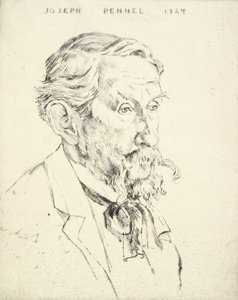 Retrato de Joseph Pennell, 1924 de Emil Orlik